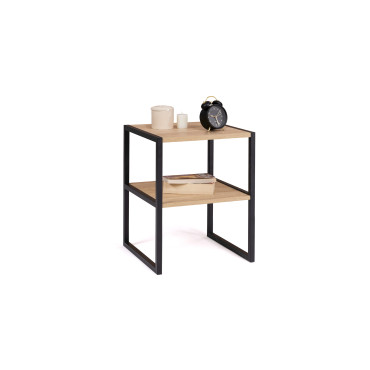 Tables de chevets Memphis avec étagère - lot de 2