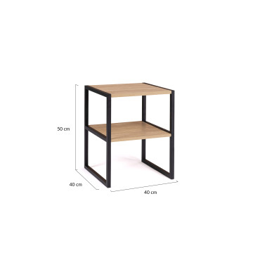 Tables de chevets Memphis avec étagère - lot de 2