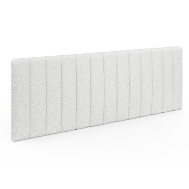 Tête de lit murale Céline en bouclette blanche 160cm