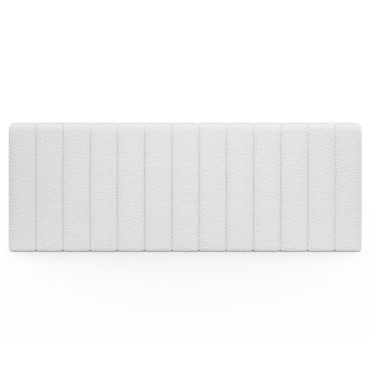 Tête de lit murale Céline en bouclette blanche 160cm