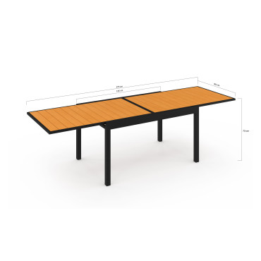 Table de jardin extensible en polywood