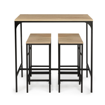 Table haute repas Memphis  95cm + 4 tabourets