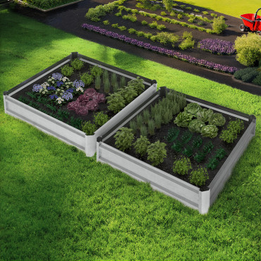 Carrés de potager en métal galvanisé 90x90x20cm - lot de 2