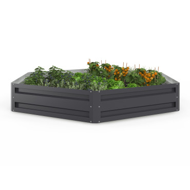 Carrés de potager hexagonaux en métal 120cm - lot de 2