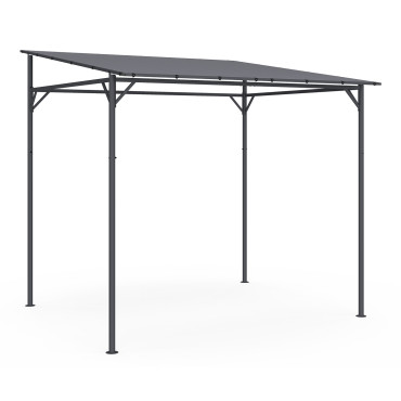 Pergola Gazebo en acier avec toit incliné 2.3x2.4m