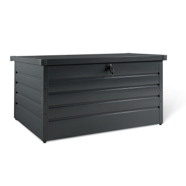 Coffre de rangement pour extérieur gris anthracite en métal 870L