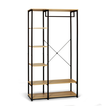 Dressing Memphis avec penderie et étagères 90cm