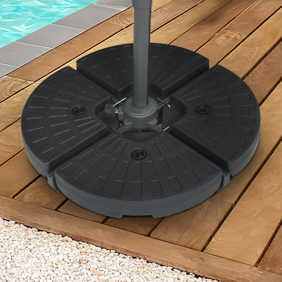 Dalle de parasol noire à lester