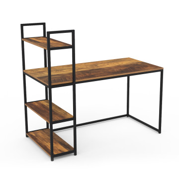 Bureau bibliothèque 2 en 1 Elize en bois et métal