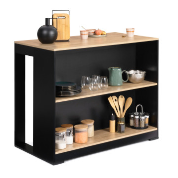 Ilot central de cuisine Nino avec rangements