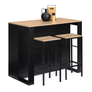 Ilot central de cuisine Nino avec rangements