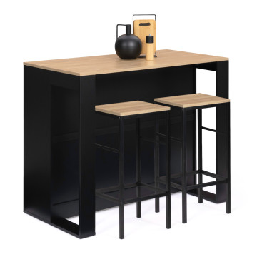 Ilot central de cuisine Nino avec rangements