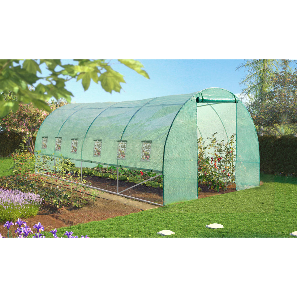Serre tunnel verte 3x6m Serre tunnel verte 3x6m