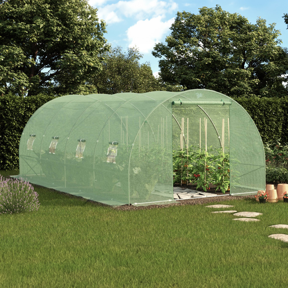 Serre tunnel verte 3x6m