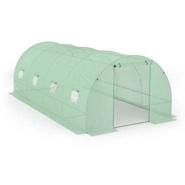 Serre tunnel verte 3x6m