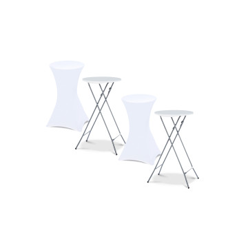 Tables hautes pliantes avec housse
