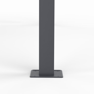 Pergola Marina en acier et toit rétractable gris 3x4m 