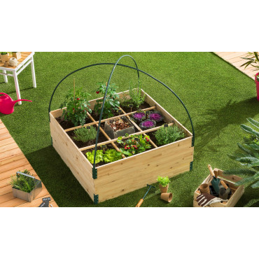 Serre potager avec composteur