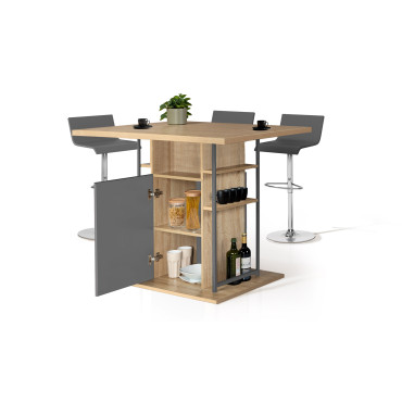 Ilot central 110 cm avec rangements
