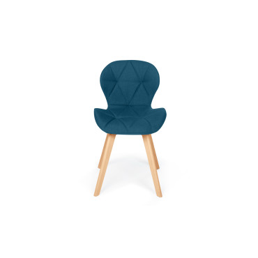 Chaises Gatsby en tissu et pieds bois