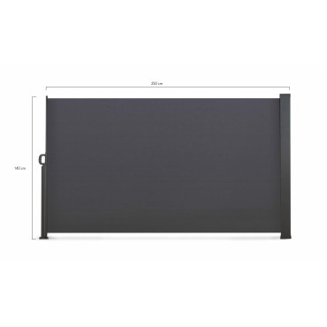 Paravent rétractable premium gris anthracite
