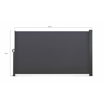 Paravent rétractable premium gris anthracite