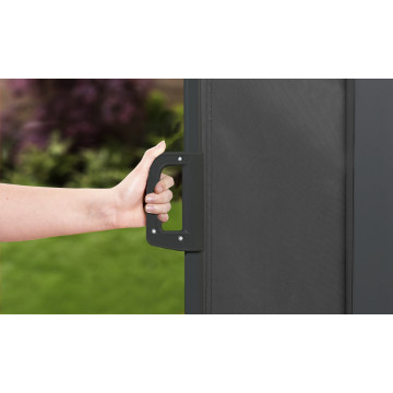 Paravent rétractable premium gris anthracite