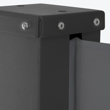 Paravent rétractable premium gris anthracite