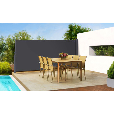 Paravent rétractable premium gris anthracite