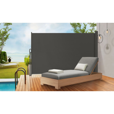 Paravent rétractable premium gris anthracite