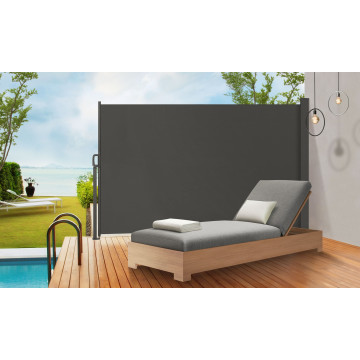 Paravent rétractable premium gris anthracite