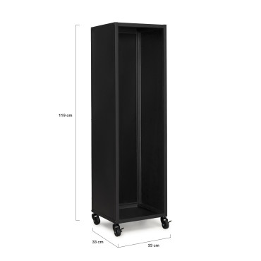 Range bûches vertical 120cm avec roulettes