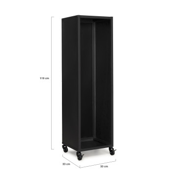 Range bûches vertical 120cm avec roulettes
