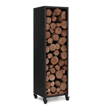 Range bûches vertical 120cm avec roulettes