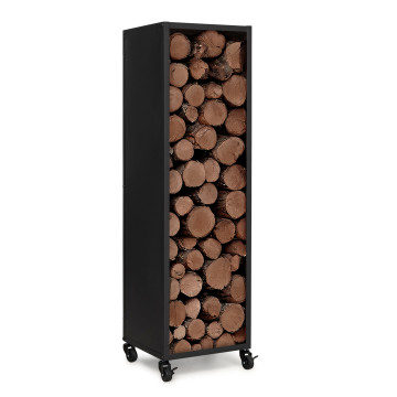 Range bûches vertical 120cm avec roulettes