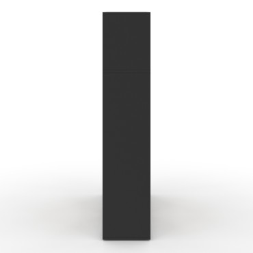 Etagère bibliothèque Paulette 11 compartiments bois et noire 143cm