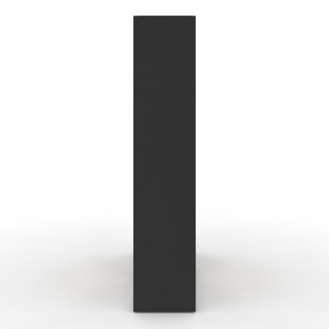 Etagère bibliothèque Paulette 11 compartiments bois et noire 143cm