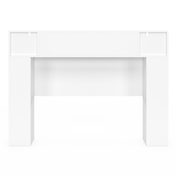 Tête de lit Léo bois et blanche avec rangements 145cm