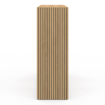 Meuble de rangement cube Faustine 9 case effet lattes