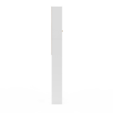 Meuble spécial dessus de WC avec placard bois et blanc