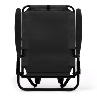 Fauteuils de jardin inclinables pliables et portables noir - lot de 2
