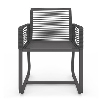 Chaises de jardin Varna grises - lot de 2