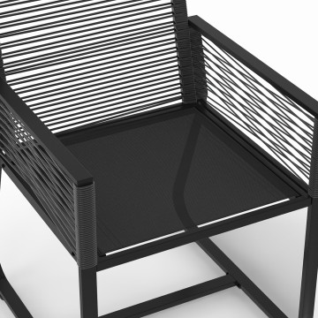 Chaises de jardin Varna noir  - lot de 2