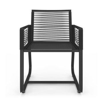 Chaises de jardin Varna noir  - lot de 2