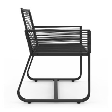 Chaises de jardin Varna noir  - lot de 2