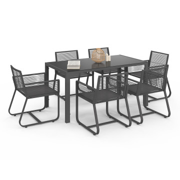 Salon de jardin Varna  6 places gris anthracite