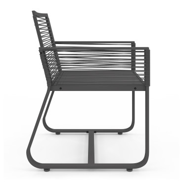 Salon de jardin Varna  6 places gris anthracite