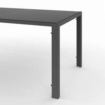 Salon de jardin Varna  6 places gris anthracite
