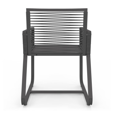Salon de jardin Varna  6 places gris anthracite