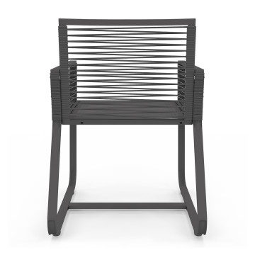 Salon de jardin Varna  6 places gris anthracite